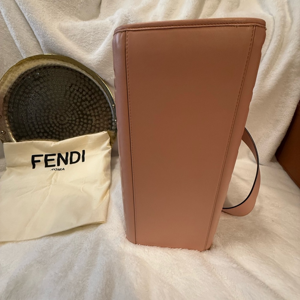 Fendi Blush Pink Embossed Tote - Picture 9 of 9